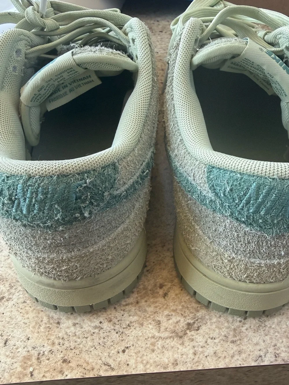 Never Worn Nike Olive-Toned Dunk Low with Forest Green Swoosh